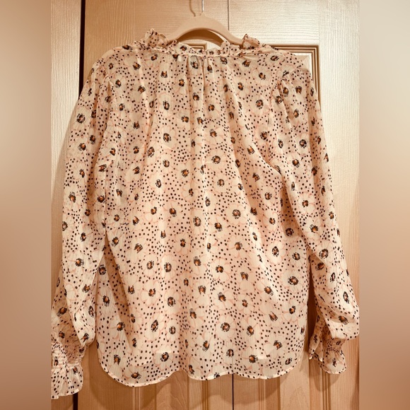 Loft Daisy Ruffle Tie Neck Blouse - Picture 5 of 10